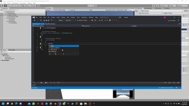 How to Lock and Hide your cursor in Unity смотреть онлайн