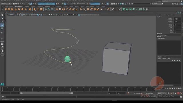 How to Snap Object to Curve in Maya [Autodesk Maya] смотреть онлайн