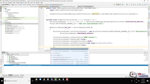 Android Studio Tutorial - Firebase Cloud Messaging New version remake смотреть онлайн
