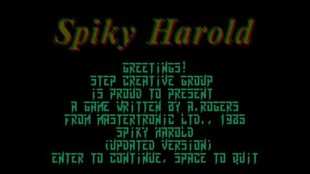 Spiky Harold Crack Intro - Step Creative Group [#zx spectrum] смотреть онлайн