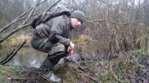Добыл бобра на приманку! Охота на бобра осенью. Рюкзак для охоты.