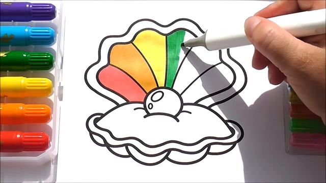 Раскраска Для Детей Ракушка Как Рисовать Ракушку Рисуем Раскраски смотреть онлайн