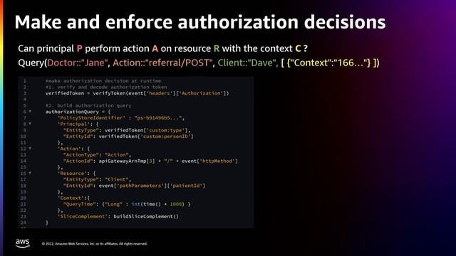 AWS re:Invent 2022 - [NEW] Use policies to manage permissions w/Amazon Verified Permissions (SEC335 смотреть онлайн