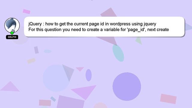 jQuery : how to get the current page id in wordpress using jquery смотреть онлайн