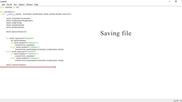 Python: Class example (random number generation) смотреть онлайн