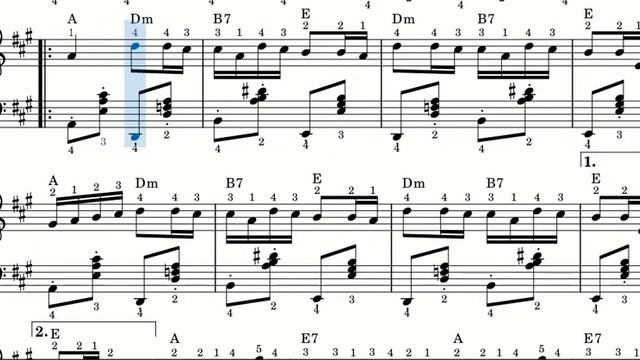 Moravac kolo - sheet music for accordion (A major) смотреть онлайн