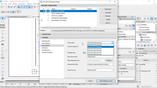 How to Export Archicad Drawing File to Autocad File смотреть онлайн