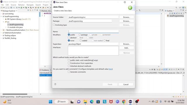 Java Hello World program смотреть онлайн