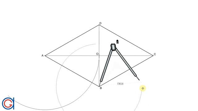 How to inscribe a Circle into a given Rhombus смотреть онлайн