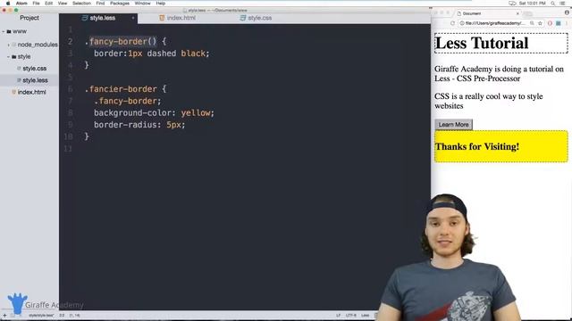 Mixins | Less | Tutorial 5 смотреть онлайн