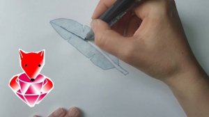 Рисуем перо фломастерами пёрышко -  азбука для детей