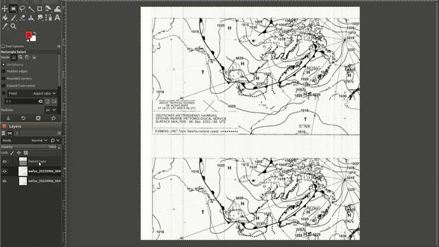 Regluing Weather Fax Map with Gimp смотреть онлайн