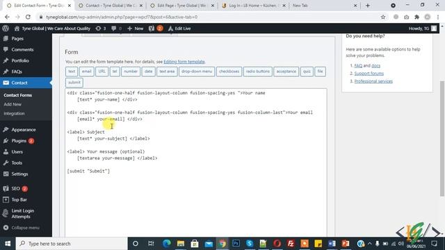 How to create Columns in Contact Form 7 in Avada Theme смотреть онлайн