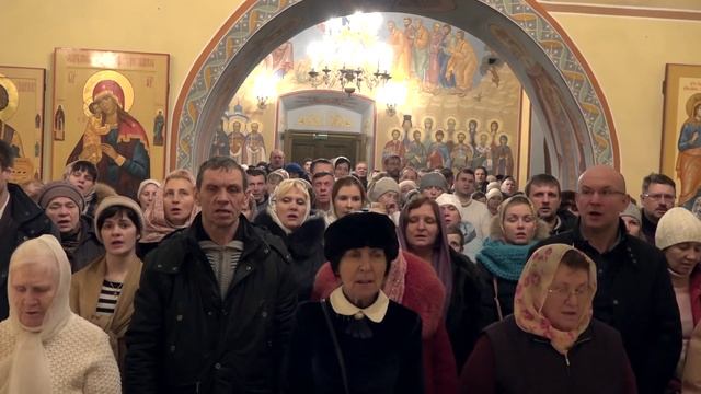 Рождественская ночная служба в храме Иоанна Предтечи г. Чехов смотреть онлайн