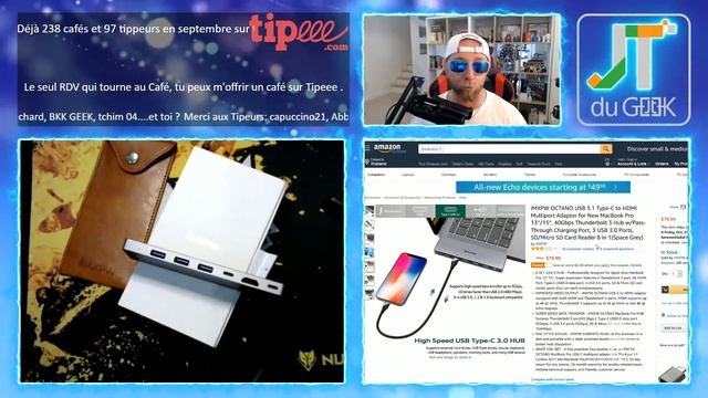 Hub 2 USB-C Macbook pro 8 en 1 iMXPW OCTANO USB 3.1 смотреть онлайн