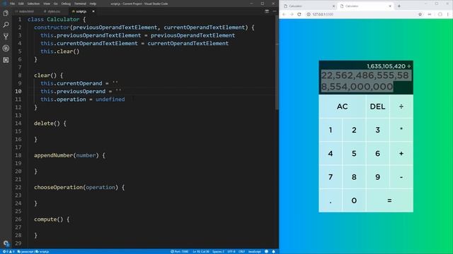 Build A Calculator With JavaScript Tutorial смотреть онлайн