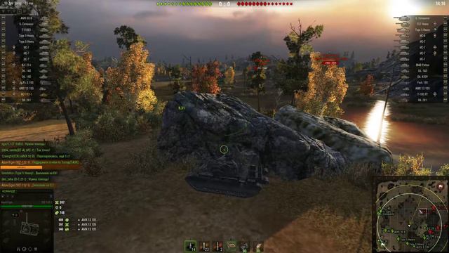 AzureTiger - основной боевой танк WZ-132-1 . Ранговые бои . смотреть онлайн