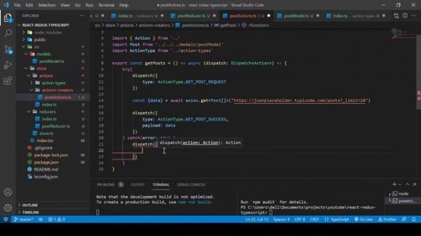 react redux typescript