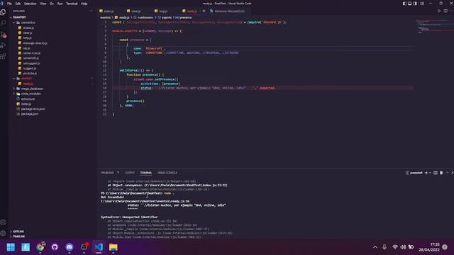 Añadir Presencia a tu Bot de Discord || DeahRag смотреть онлайн