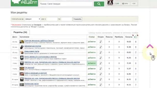 Как и сколько я заработал в интернете на публикации кулинарных рецептов смотреть онлайн