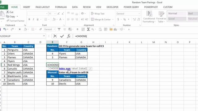How To Randomly Pair Teams From Different Countries In Excel смотреть онлайн