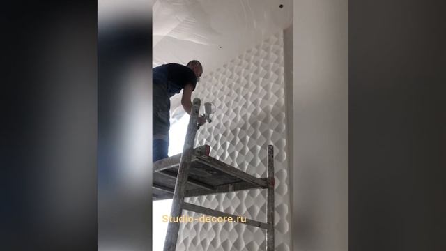 Установка и покраска 3D Панелей из гипса смотреть онлайн