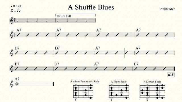 A Shuffle Blues Backing Track смотреть онлайн