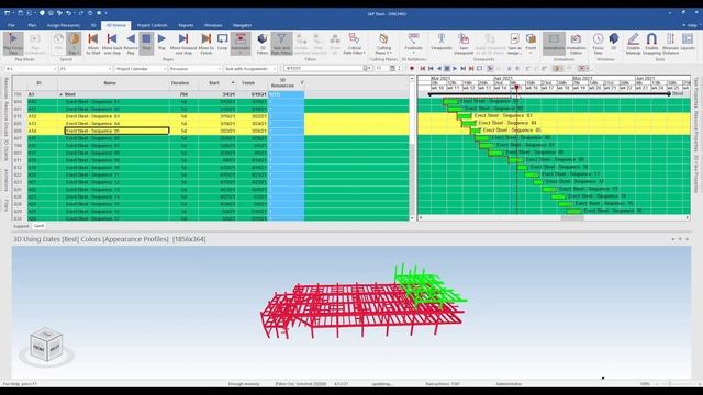 4D BIM Steel Sequence Part 1 | Synchro 4D | Primavera P6 смотреть онлайн