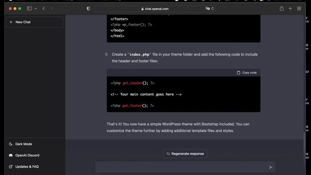 How to create in ChatGPT a Wordpress template with Bootstrap смотреть онлайн