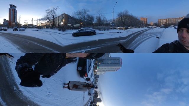 Прогулка по геотайникам в Щелково 29 февраля (панорама 360) часть 2 смотреть онлайн
