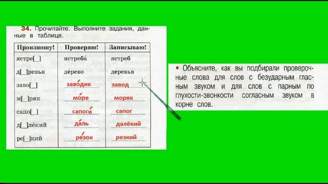 Упражнение 34. Русский язык 2 класс рабочая тетрадь 2 часть. Канакина смотреть онлайн