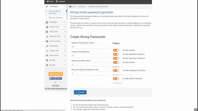 Password Generator from Online Gadget смотреть онлайн