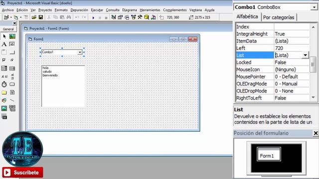 Curso Visual Basic 6.0 Cap 26 Combo Box y List Box смотреть онлайн