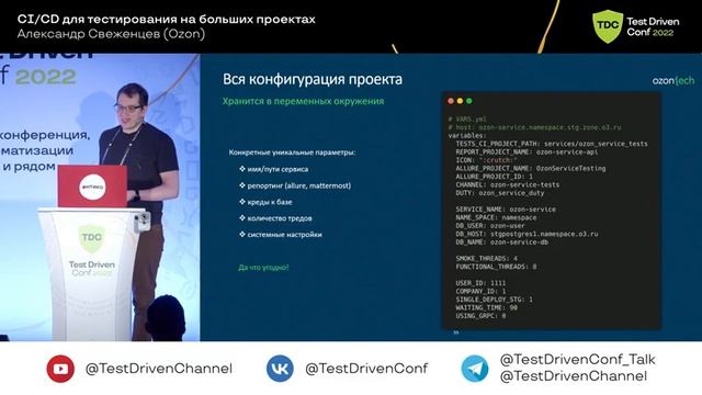 CI/CD для тестирования на больших проектах / Александр Свеженцев (Ozon)