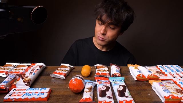 ASMR Kinder Chocolate Dessert Mukbang (Surprise, Happy Hippo, Bueno, Maxi, Pingui) Eating Sounds смотреть онлайн