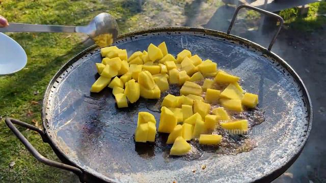 DELICIOUS RECIPE IN RURAL VILLAGE LIFE | COOKING LAMB LIVER ON THE SAJ | OUTDOOR COOKİNG