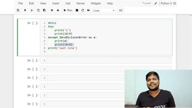 ?♂️ try except block flow of execution in Python | Python By Surendra смотреть онлайн