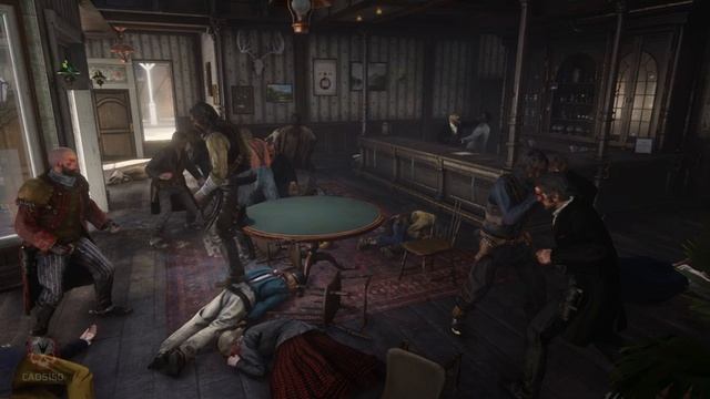 RDR2 Battle Royale 2 Saloon Fight Free For All Red Dead Redemption 2 NPC Fights смотреть онлайн