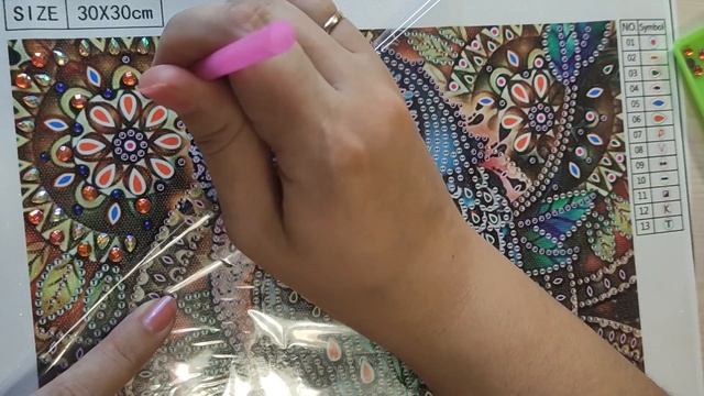 Алмазная мозаика с Алиэкспресс. Сова. СПЕЦ. СТРАЗЫ. ОБЗОР. смотреть онлайн