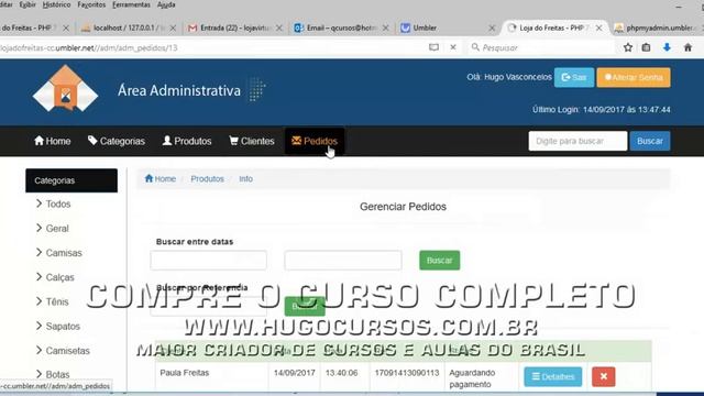 Loja Virtual com PHP 7 - Aula 84 - Testando site com PHP 7 смотреть онлайн