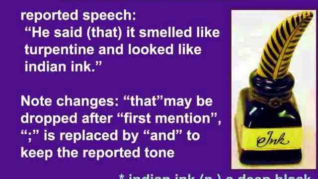 English Grammar Video Lesson 60 Reported Speech | English Second Language | ESL Lesson In Song