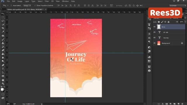 How to add Guides in Photoshop | Rees3D.com смотреть онлайн