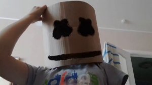 как сделать маску marshmallo из картона