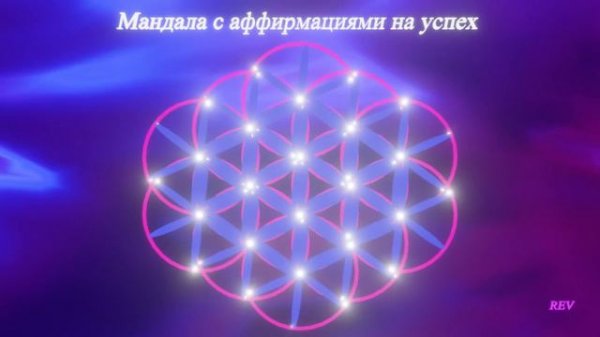Мандала с аффирмациями на успех.