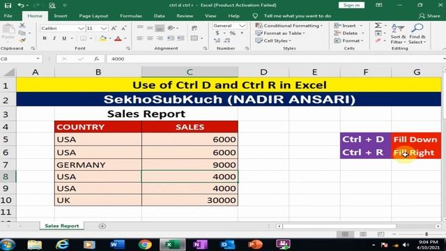 Shortcuts Ctrl D & Ctrl R in Excel [ Urdu / Hindi ] смотреть онлайн