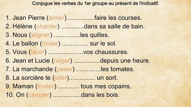 Vocabulaire / Grammaire Française (A1) Test 2 - 20 points смотреть онлайн