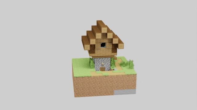 Minecraft Diorama - 3D Model preview смотреть онлайн