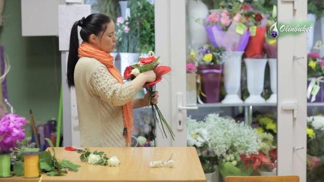 Составление букета на Каркасе Каркас для Букета Подарок на День Влюбленных / Флористика с Olinbuket смотреть онлайн
