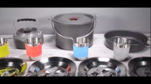 Большой набор посуды для кемпинга туризма похода Алиэкспресс