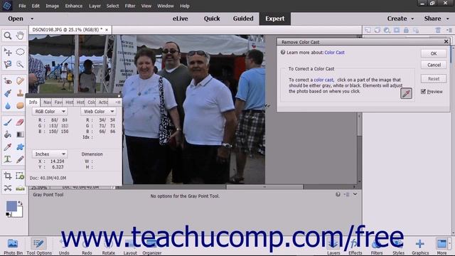 Photoshop Elements 15 Tutorial Removing Color Casts Adobe Training смотреть онлайн